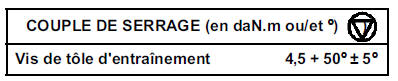 Tôle d'entraînement V4Y