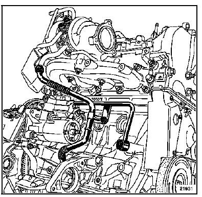 Tuyau d'alimentation émetteur Direction à droite moteur F4R