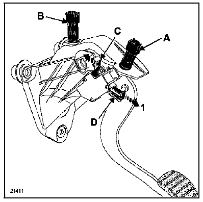 Pédale de débrayage Direction à droite - Moteur G9T