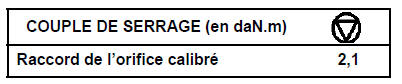 Orifice calibré Moteur  V4Y