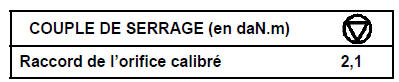 Orifice calibré Moteur  P9X