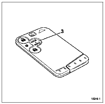 Véhicule sans clé :Carte RENAULT "main libre" 