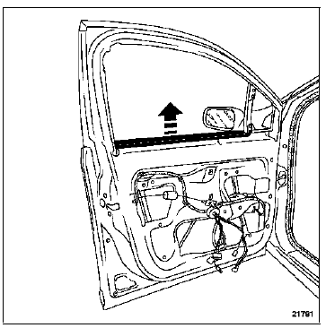 Vitre de porte avant 