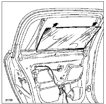 Vitre de porte arrière 