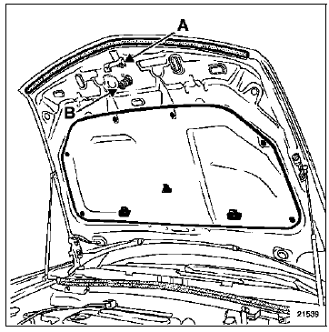 Serrure et gâche de capot avant 