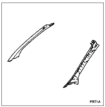 Garniture de montant de pare-brise