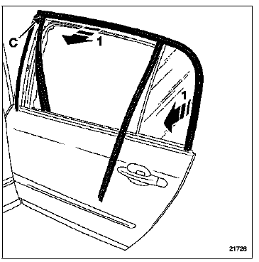 Joint d'encadrement de porte arrière