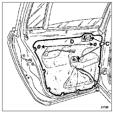 Garniture de porte arrière