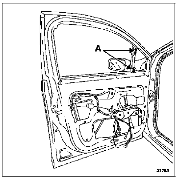 Coulisse de montant fixe de porte avant 