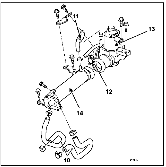 Vanne de recirculation des gaz d'échappement - Echangeur Moteur P9X