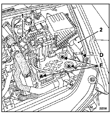 Boîte de vitesses (Dépose - Repose)  Moteur  G9T