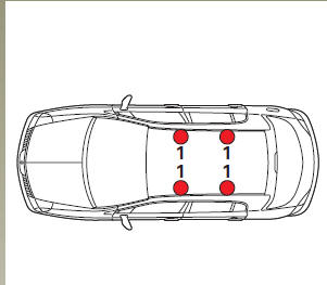 Chaque enjoliveur de pavillon est