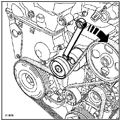 Déposer la courroie accessoires.