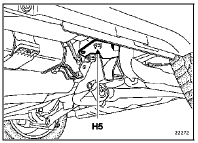 Les cotes H1 et H4 se prennent entre le sol et les axes de roue.