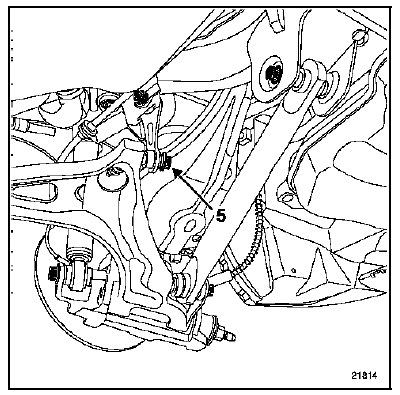 Dégrafer le faisceau du capteur de vitesse de roue.