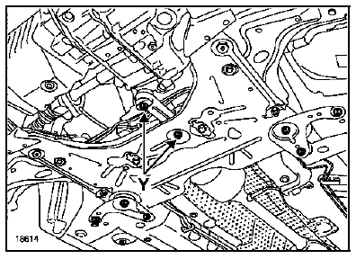 Placer un vérin d'organes sous le berceau.