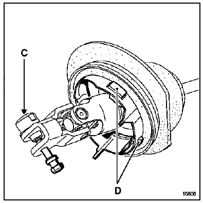 NOTA : la cloche (C) située par-dessus l'écrou de