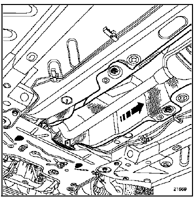 Enlever les fixations de l'écran thermique moteur et le
