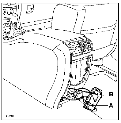 Débrancher le connecteur (A) et déposer le câble de