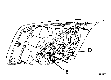 Pour avoir accès aux lampes, déclipper le portelampes
