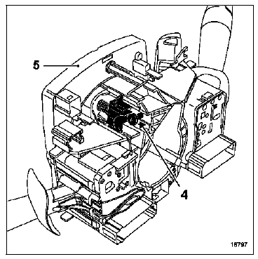 NOTA : la séparation du capteur d'angle de volant (5)