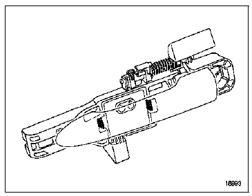Le capteur, positionné sur le fond de la poignée, est