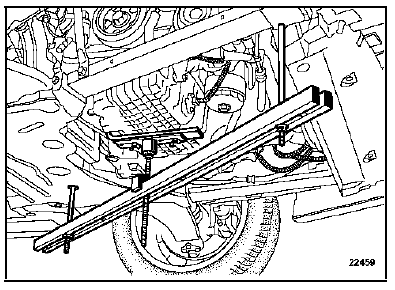 Amener la partie supérieure (A) de l'outil en contact