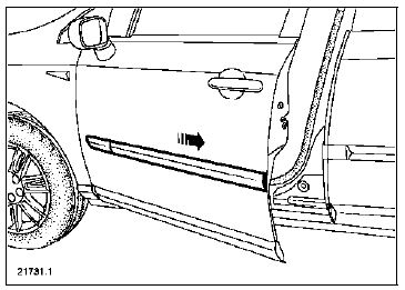 Dégager la baguette vers l'arrière du véhicule.