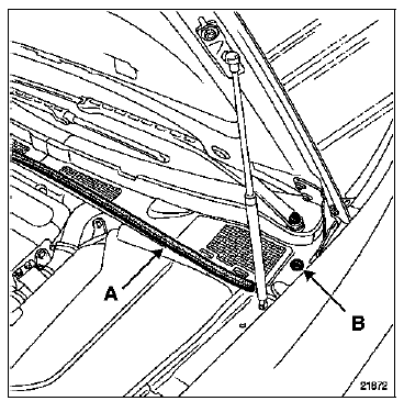 A l'aide de l'outil (Elé. 1552) déposer les bras d'essuievitre.