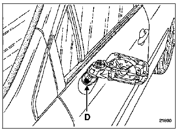 Déposer les deux obturateurs et les deux vis (D).