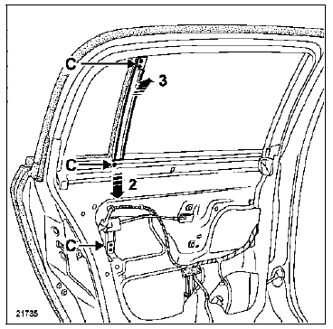 Vitre de porte arrière 