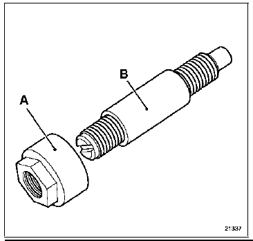 Avant l'assemblage des dossiers, dégager l'écrou (A)
