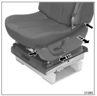 La dépose de la garniture reste identique au modèle