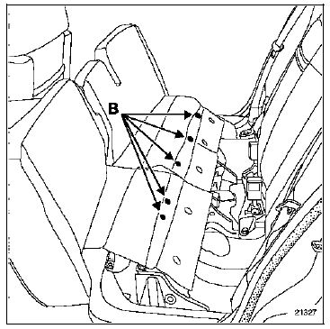 Déposer les clips (B).