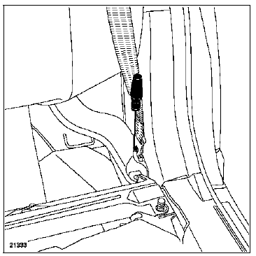 A l'aide d'un petit tournevis, déclipper les ceintures de