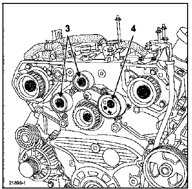 A l'aide de l'outil de levage, abaisser le moteur afin de